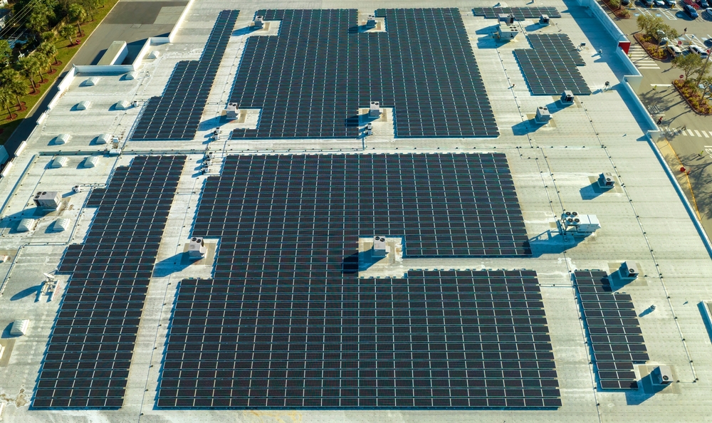 Large-scale solar panel project