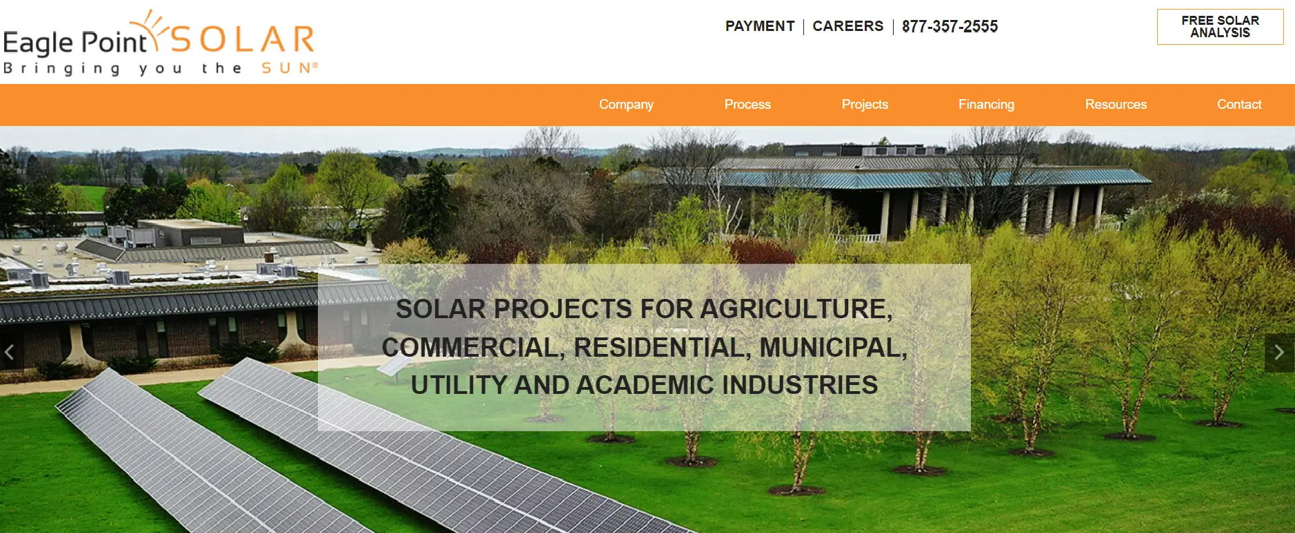 Eagle Point Solar website homepage
