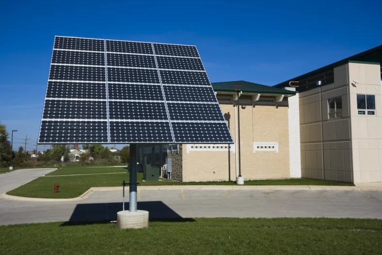 Solar panel block installed in Chicago