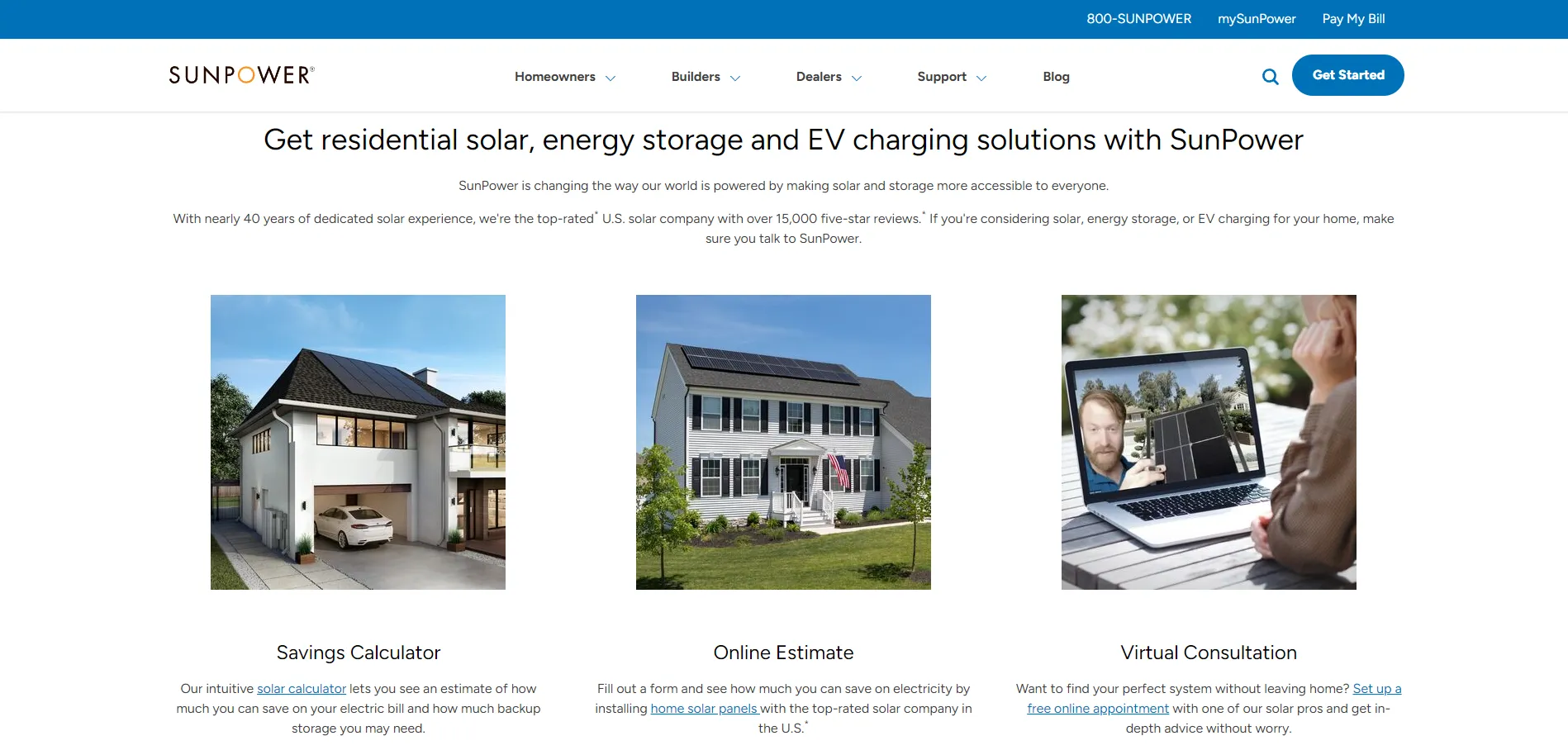 SunPower homepage